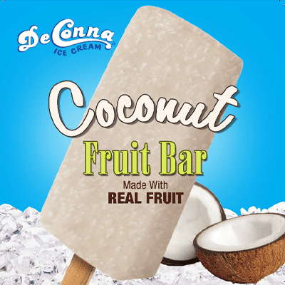 Coconut fruit bar made with real fruit