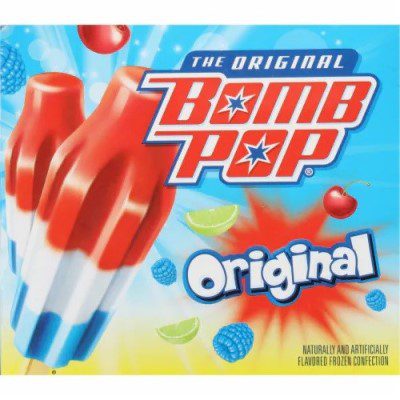 A box of bomb pop is shown.