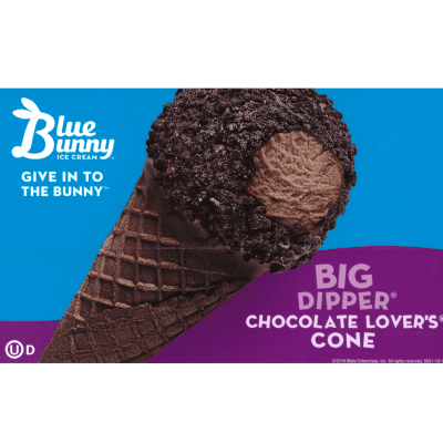 A big dipper chocolate cone is shown in this image.